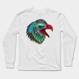 Zentangle Eagle Head Long Sleeve T-Shirt